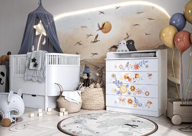 Комод-пеленальник Shefa Kids 800 білий - якісний комод з пеленальним столиком для дитячої кімнати