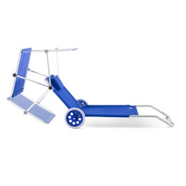 Шезлонг Crete Blue Alu з колесами