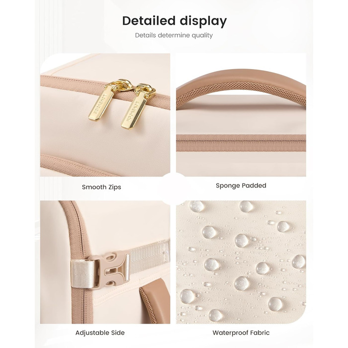 Рюкзак LOVEVOOK для ручної поклажі Ryanair, 40x20x25 см, 20L, бежевий/хакі. Підходить під вимоги авіакомпанії, для ноутбука, під сидіння літака