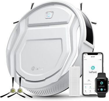 Робот-пилосос LEFANT M210P: 2200Pa, керування через додаток, тиха робота, сумісний з Alexa, для тварин та твердих поверхонь