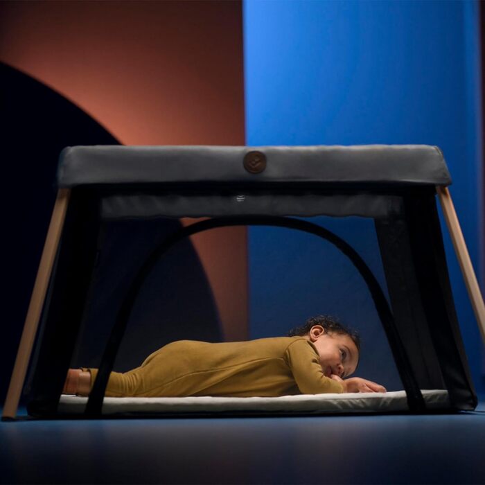 Дитяче ліжко-манеж Maxi-Cosi Iris2 2-в-1, 0-3 роки, до 15 кг, сірий, компактне, легке, з розширеною матрацом