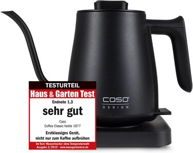 CASO Coffee Classic Kettle – електричний чайник, чорний, з нержавіючої сталі, для чаю та кави, преміум-якість
