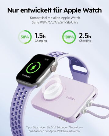 Вбудований кабель Apple, функція зарядки Apple Watch, LED-дисплей, 20W PD, 10000mAh