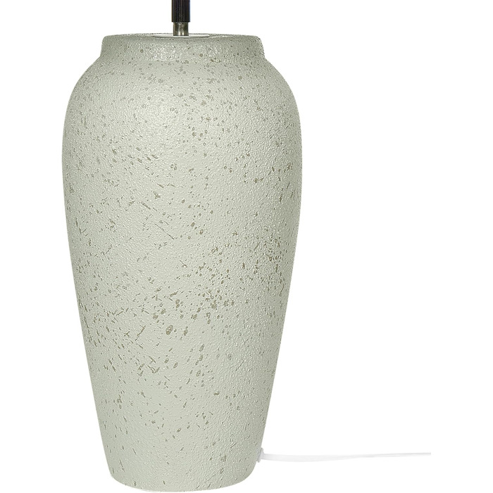 Настільна лампа Beliani з керамічним цоколем у формі вази, білий абажур, регульований вимикач