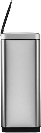 Відро для сміття EKO Sensor-Mülleimer 45 L з датчиком руху, нержавіюча сталь, Soft-Close, виймальний внутрішній відро, фіксація пакетів, антислід (Mirage, 30L)