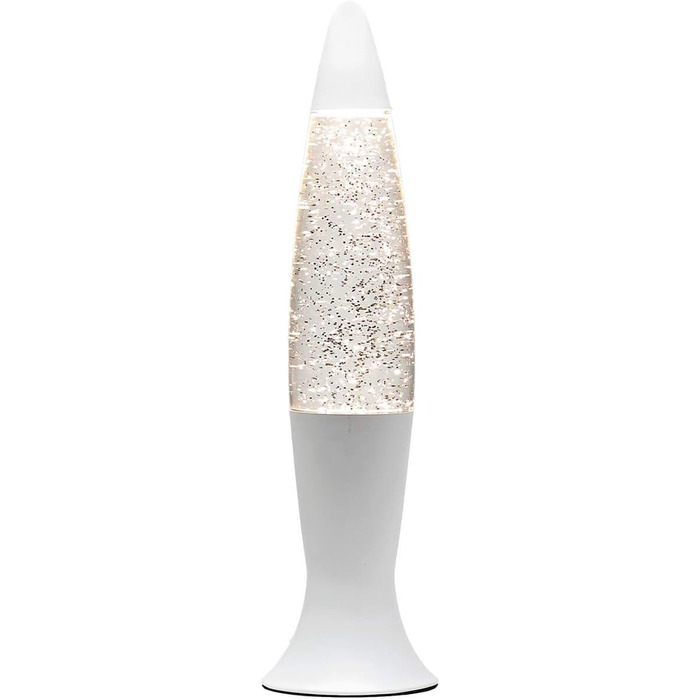 Лампа лава Easylight скло алюміній в міді чорний вітальня H40 см G9 блиск блиск блиск вкл. лампочку ретро настільна лампа внутрішня ANGELINA (білий матовий, сріблястий блиск)