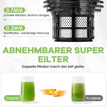 Електричний соковитискач Kauen 350W з великою подачею для цілих овочів та фруктів, легко миється, нержавіюча сталь