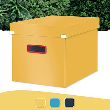 Ящик для зберігання і транспортування Leitz Click & Store, кубічна форма, 61080095 (великий, теплий жовтий)