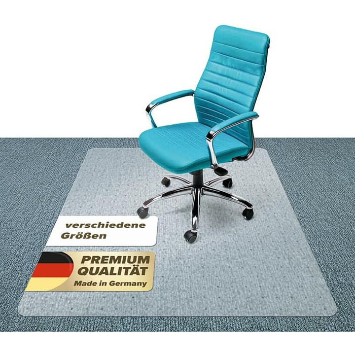 Килимок для стільця Kaiser Plastic з полікарбонату, Made in Germany, для килимового покриття, 90 x 120 см, прозорий, класичний