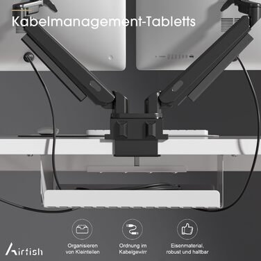 Електричний стіл Airfish з регулюванням висоти (140x70 см) з бездроговою зарядкою, комп'ютерний стіл, пам'ять на 3 функції, нагадування про відпочинок, білий. Також доступний розмір 180x80 см.