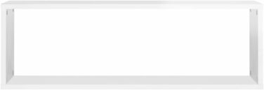 Кубічні полиці Настінна полиця Книжкова шафа DVD Полиця для зберігання DVD Полиця з плаваючою полицею Підвісна полиця Настінна полиця для стін 100x15x30 см Інженерна деревина (2 шт. 80x15x26.5 см, глянцевий білий), 2 шт.