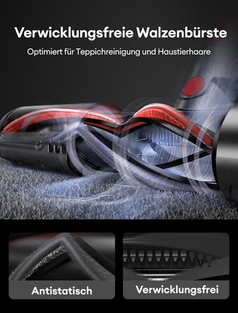 Бездротовий акумуляторний пилосос Ultenic U16 Flex: 550W, 50000Pa, 60 хв роботи, сенсорний екран, труба-кліпса, док-станція, антизаплутування для твердих поверхонь, килимів та шерсті тварин