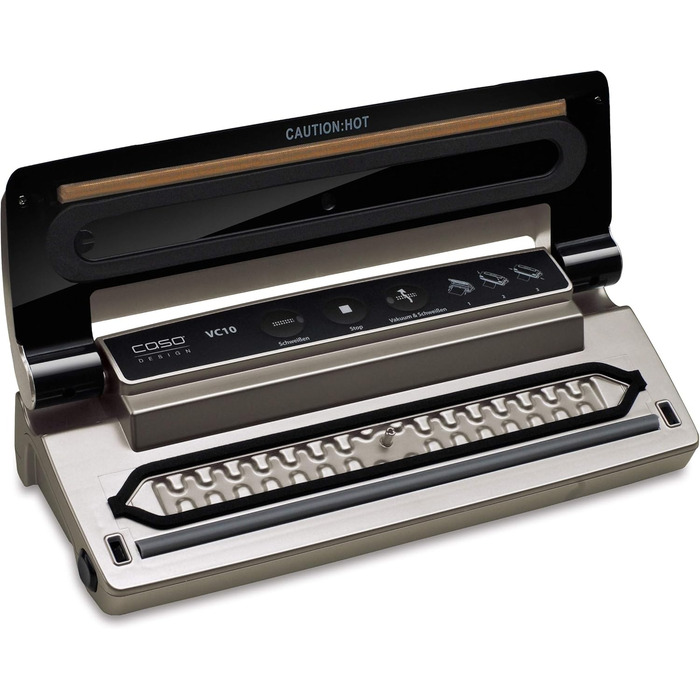 Вакууматор CASO VC 10 Plus Edition з великим набором аксесуарів, ширина шва 30 см, регулювання сили вакууму, помпа 9 л/хв