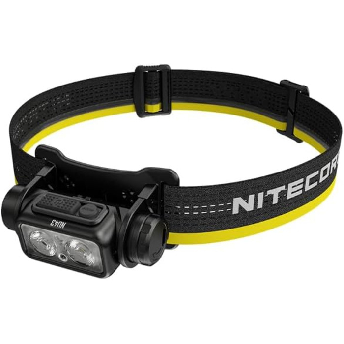 Налобний ліхтар Nitecore NU43, легкий, акумуляторний світлодіодний налобний ліхтар USB-C, 1400 люмен, відстань променя 130 м, червоне світло для нічного бачення