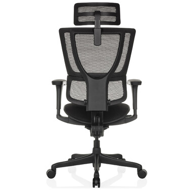 Ергономічне крісло для офісу/керівника ERGOHUMAN SLIM ECO F GEN2. Сидіння з тканини / спинка з сітки, чорний колір. hjh OFFICE