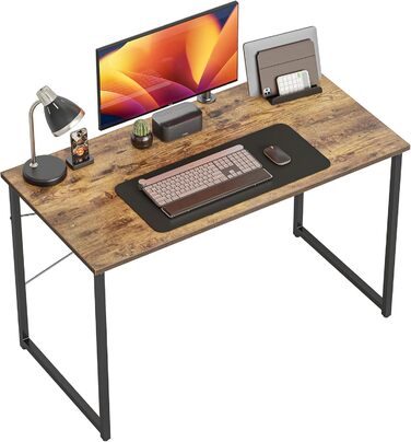 Комп'ютерний стіл CubiCubi 100x48x75 см, білий, для офісу/дому, промисловий дизайн, металевий каркас