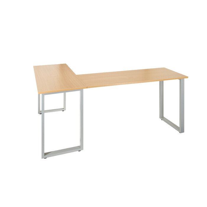 Робочий стіл WORKSPACE BASIC I 165 x 120 см, бук/срібло hjh OFF