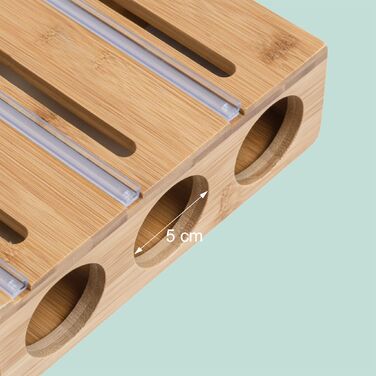 Диспенсер для харчової плівки Relaxdays з бамбука