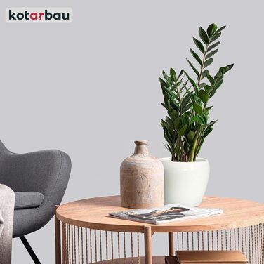 Набір горщиків для квітів KOTARBAU® 2 шт. діаметром 15 см, висотою 15 см, глазурована кераміка, білий