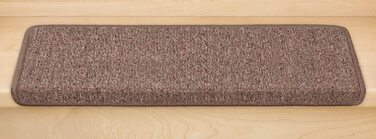 Ступінчасті килимки Metzker Ariston Світло-коричневий напівкруглий комплект з 15 предметів I без килимових доріжок (ступінчасті килимки прямокутної форми з 15 предметів, бігунки 80 x 150 см(BxL))