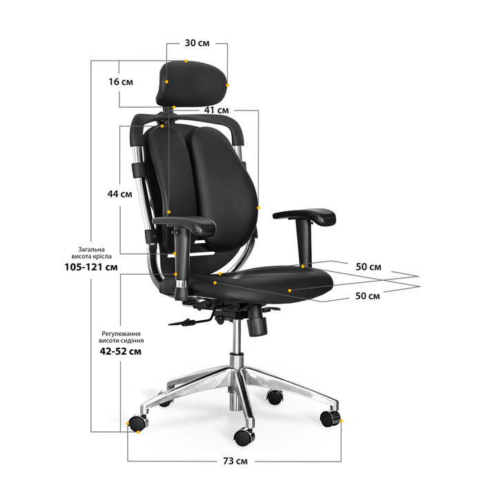 Крісло Mealux Mentor Duo Black (арт.Y-550 KB Duo)