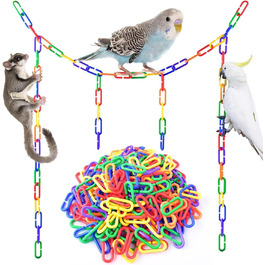 Пластикові гачкові ланцюгові ланки C-Clips для папуг, щурів та цукрових планерів