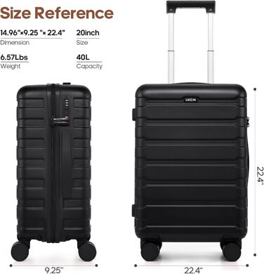 Набір валіз Roadcheer: тріо з полікарбонату з TSA-замком та аксесуарами (рюкзак, кульки, сумка для взуття)