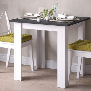 Стіл обідній Vicco Karlos, 80x80 см, колір антрацит