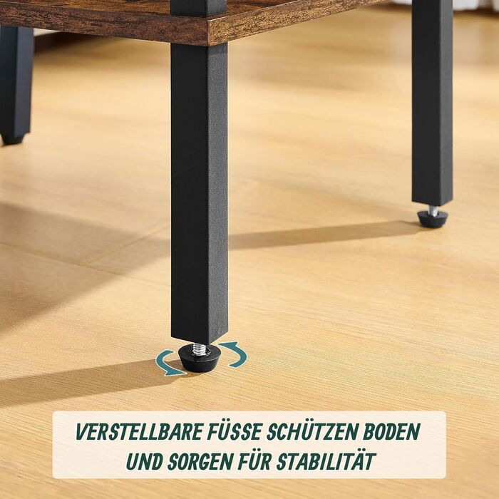 Relaxdays Приставний столик Індустріальний, 2 яруси