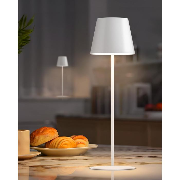 LED-лампа настільна бездротова FUYO, 2 шт. з USB-C зарядкою, регулювання яскравості, 2700K-6000K, для дому та саду (чорна)