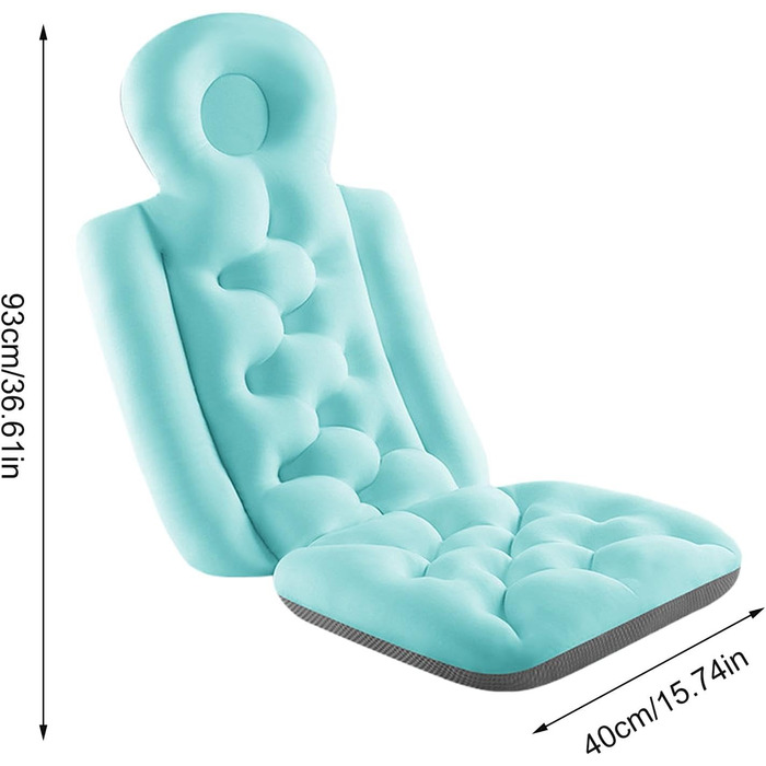 Подушка для ванни, м'яка та приємна на дотик, килимок для ванни, подушка для тіла, товста підкладка, килимок для тіла, еластична (Блакитна)