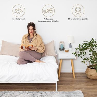 Подушка для вагітних та годування Totsy Baby 40x145 см, подушка для сну на боці з чохлом, сертифікат Oeko-Tex, бежева