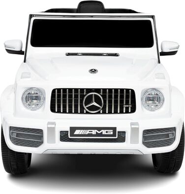 Дитячий електромобіль Mercedes G63 AMG ліцензійний, 12V, з пультом, MP3, білі двері