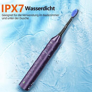 Електрична звукова зубна щітка Ritter Lila з 5 режимами, таймером та акумулятором на 90 днів
