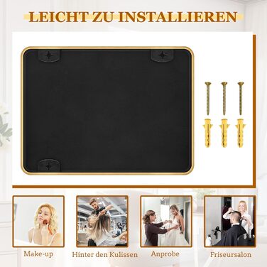 Дзеркало на стіну 60x90 см, золоте, для ванної, вітальні, спальні, прихожої