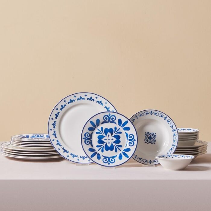 Набір посуду Karaca Zeher з 24 предметів, столовий сервіз на 6 персон, тарілка для торта, гарантія мотивів, унікальний дизайн, здоровий та натуральний