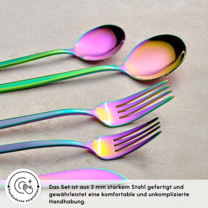 Набір столових приборів Karaca Orion (60 предметів) для 12 осіб - нержавіюча сталь, ножі, виделки, ложки, блискучі ножі та виделки, кухонний набір (Райдуга)