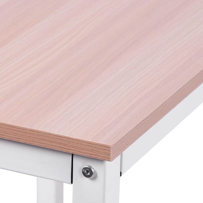 Кутовий стіл HOMCOM L-Desk 150x150x76см Кутовий стіл з МДФ в натуральному кольорі для домашнього офісу та навчання