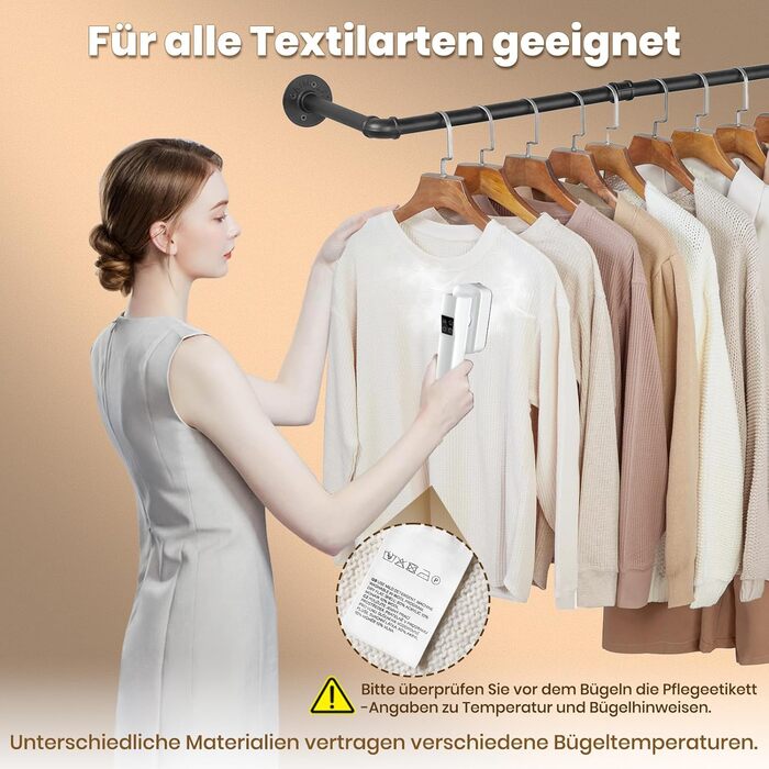 Портативний відпарювач для подорожей 2-в-1, відпарювач для одягу, білий