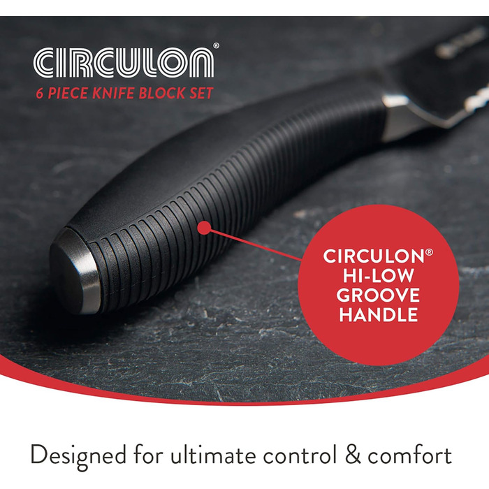 Набір ножів Circulon Messer-Set 6 предметів з підставкою, нержавіюча сталь
