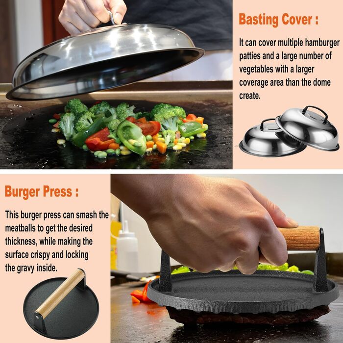 Набір інструментів для гриля 38 шт. з нержавіючої сталі: шпатель, щипці, прес для бургера, сумка. Ідеальний подарунок для чоловіків