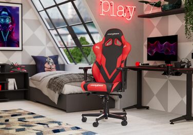 Ігрове крісло DXRacer Gladiator G001, шкірозамінник, чорно-червоне, до 200 см