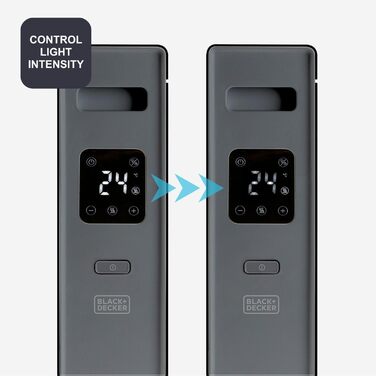 Конвектор BLACK+DECKER BXCSH1800E, 1800 Вт, 1800W, чорний, з можливістю кріплення на стіну, цифровий дисплей