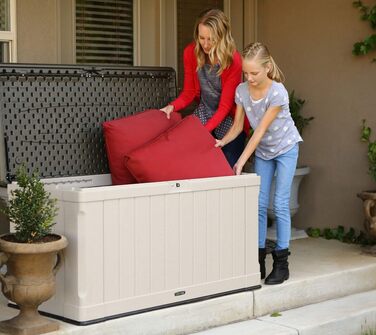 Садовий ящик для зберігання Lifetime 60089, 127x64x67 см, коричневий, стійкий до УФ-випромінювання