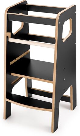 Стілець-сходинка Монтессорі для дітей з перекладинами – білий кухонний помічник, безпечний та надійний, з фіксатором, регульована висота, улюблець батьків, сучасний та стійкий Model 4 - Білий (Model 3 - Чорний)