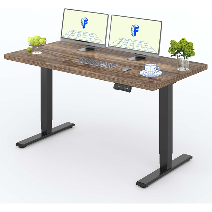 Регульований за висотою стіл FLEXISPOT 160x80 см, електричний, білий+білий, 160 кг, 3-секційний телескоп