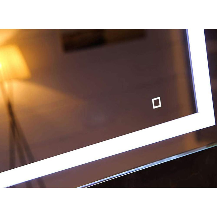 LED дзеркало Badspiegel GS084N з підсвічуванням (80 x 60 см, сенсорний вимикач, холодне біле світло)