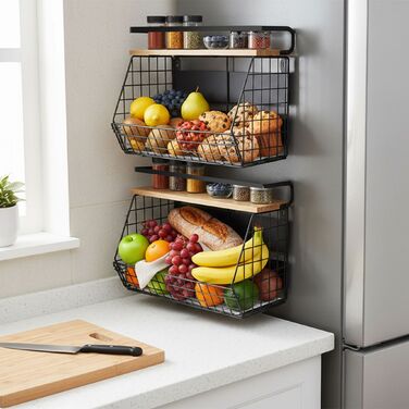 Набір з 2 магнітних настінних органайзерів Relaxdays для зберігання