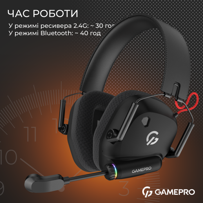 Бездротова ігрова гарнітура Gamepro Genesis Mercury Pro (HSW120B) 3-Mode