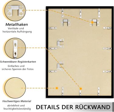 Набір фоторамок 50x70 см (3 шт.) Чорні, дерев'яні рамки для фото, картин, постерів 50х70 см